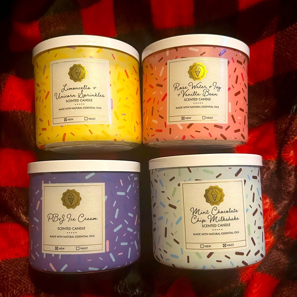 Sprinkle Collection 3 wick candle bath and body works